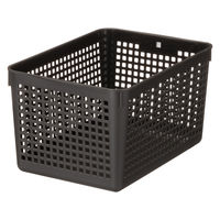 メッシュバスケット ディープ ダークグレー　幅18.2×奥行26.4×高さ14.2cm １セット（1個×90） オリジナル