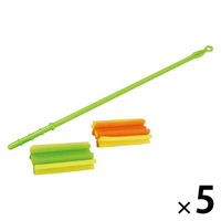 水筒・ボトル用スポンジ スポンジ2個付 本体（柄）1本＋スポンジ 2個 1セット（1セット×5）アズマ工業