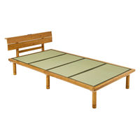 【軒先渡し】萩原 畳シングルベッド 幅1100×奥行2160×高さ125mm ライトブラウン/クラマ WB-7727S-LBRクラマ 1台（直送品）