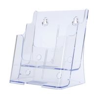 アズワン ツーウェイパンフレット立て 透明 パンフレットスタンドA5 2段 68-0986-88 1個（直送品）