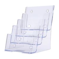 アズワン ツーウェイパンフレット立て 透明 パンフレットスタンドA5 4段 68-0986-89 1個（直送品）