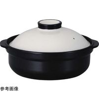 スギコ産業 IH耐熱鍋 ホワイト/ブラック 8号 67-8140-70 1個（直送品）