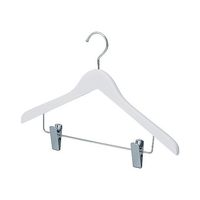 アズワン 木製コーディネートハンガー ホワイトボトム下型クリップ付 10本 67-9300-94 1セット(10本)（直送品）