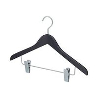 アズワン 木製コーディネートハンガー ブラックボトム下型クリップ付 10本 67-9300-96 1セット(10本)（直送品）