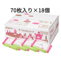 ピジョン 手・くちふきとりナップ Pigeon Friends（70枚入×18個パック）