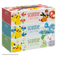 ティッシュペーパー スコッティ ティシュー 250組（3箱入）フラワーボックス ポケモンデザイン 1パック 日本製紙クレシア