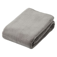 無印良品 マイクロファイバー スナップボタン付ペット用タオル 小 ４８×６８ｃｍ チャコール 良品計画