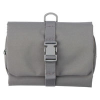 無印良品 ポリエステル 吊るして使える着脱ポーチ付ケース ミディアムグレー 約１２×１８×４．５ｃｍ 良品計画