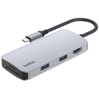 Belkin  Ｃｏｎｎｅｃｔ　ＵＳＢーＣ　５ーｉｎー１　マルチポートハブ AVC007fqSGY-V2（直送品）