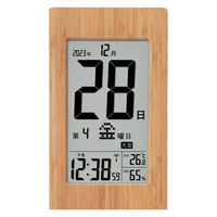 アデッソ 竹の日めくり電波時計 置き・掛け時計 高さ237×幅137×奥行32mm THM-01 1個（直送品）