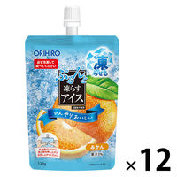 ぷるんと凍らすアイス みかん 1セット（1個（130g）×12） オリヒロ パウチタイプ 凍らせるアイス
