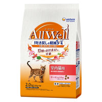 オールウェル 室内猫用 10種の自然素材 サーモン＆ツナ味 国産 2.0kg（500g×4袋） 1袋 ユニ・チャーム キャットフード
