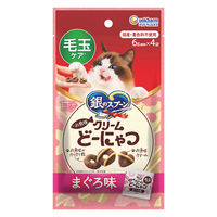 銀のスプーン お魚味クリーム どーにゃつ 毛玉ケア まぐろ味 国産（6g×4袋）1袋 ユニ・チャーム キャットフード 猫用 おやつ