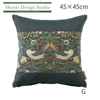 川島織物セルコン モリスデザインスタジオ イチゴドロボウ クッションカバー 450×450mm 1枚