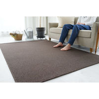 スミノエ コンシェルジュ ウールスコット プレーン 防炎 ラグ WS106 3000×3000mm ブラウン 1枚（直送品）