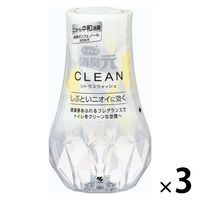 トイレの消臭元 CLEANクリーンシトラスウォッシュしぶといニオイに効く消臭ポリフェノール配合消臭芳香剤 トイレ用 400ml1セット（3個）小林製薬