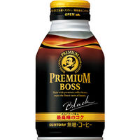 【缶コーヒー】サントリー プレミアムBOSS（ボス） ブラック無糖 ボトル缶 285g 1箱（24缶入）（わけあり品）