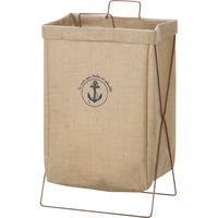 不二貿易 マルチ収納ボックス　横型取手付　麻 30684 1箱(6個入り)（直送品）