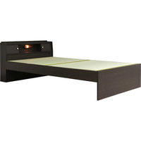 【軒先渡し】友澤木工 機能性畳ベッド 高さ3段階調整 セミダブル 1210×2150×720mm ダークブラウン 1台（直送品）