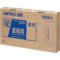 ジャパックス 業務用ポリ袋　90L100枚BOX　透明　厚み0.04ｍｍ TN93 1箱（100枚入）