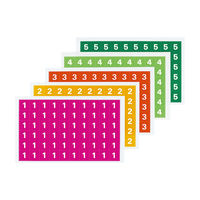 コクヨ ナンバーシール(ミックス) ハードカラー 1種60 L-FCM-1 1パック