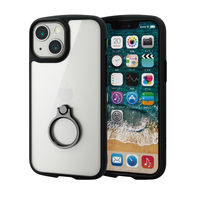 iPhone13 mini ケース 軽量 スマホリング付 フレームカラー ブラック PM-A21ATSLFCRBK エレコム 1個（直送品）
