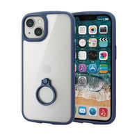 iPhone13 ケース 軽量 スマホリング付 フレームカラー PM-A21BTSLFCR エレコム