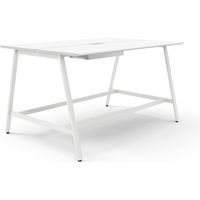 オカムラ VILLAGE VD-A　ワークテーブル　幅1800×奥行1200×高さ1000mm　天板ホワイト/脚ネオホワイト 1台（取寄品）