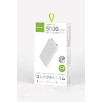 磁気研究所 超小型 Type-C入出力対応モバイルバッテリー5000mAh ホワイト HD-MBTC5000GFWH 1個