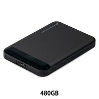 SSD 外付け 480GB ハードウェア暗号化  USB3.2（Gen1）ブラック ESD-PL0480GM エレコム 1個