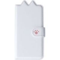 MSソリューションズ iPhone XS/iPhone X ねこ型PUレザーブックケース シロ LP-IPSRLBNWH 1個