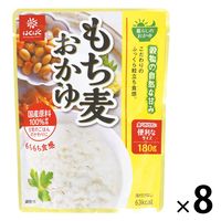 はくばく　もち麦お粥　国産原料100%使用　＜暮らしのおかゆ＞　180g　8個　包装米飯　レトルトパウチ