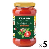 イタリア産 パスタソース・トマト＆バジル 400g（3～4人前） 瓶 1セット（5個） イタリアット