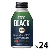 【缶コーヒー】UCC上島珈琲 BLACK（ブラック）無糖 ブルーマウンテン＆キリマンジァロ 275g 1箱（24缶入）