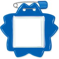 共栄プラスチック 桜型名札 青 1セット（30枚：10枚×3袋） C-7-10-B