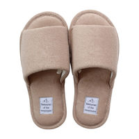 ストロング 洗えるパイルスリッパ 前ひらき Mサイズ ベージュ 10-4-422-19 1セット(3足)