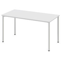 アスクル マルチワークテーブル 幅1400×奥行700×高さ720mm ホワイト天板・ホワイト脚 1台（2梱包）  オリジナル