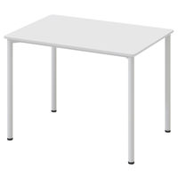 アスクル マルチワークテーブル 幅1000×奥行700×高さ720mm ホワイト天板・ホワイト脚 1台  オリジナル