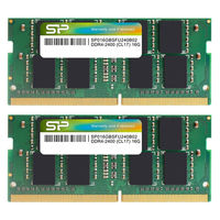 増設メモリ 16GB×2 DDR4 2400 シリコンパワー ノートPC用  PC4-19200 SODIMM PCメモリ 1セット（2個入）