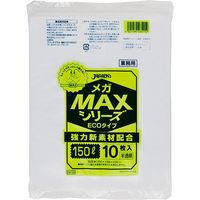 ジャパックス 業務用ポリ袋MEGA MAX　150L10枚　半透明　厚み0.02ｍｍ SM150 1セット（100枚：10枚×10）