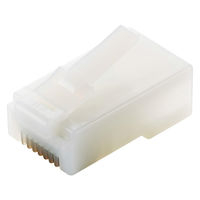 エレコム 自作用RJ45コネクター(Cat5e/単線ヨリ線両対応/10個入) LD-RJ45T10/T2 1袋