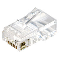 エレコム 自作用RJ45コネクター(Cat5e/単線ヨリ線両対応/100個入) LD-RJ45T100V2 1袋