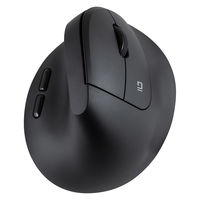 ナカバヤシ 無線静音 5ボタン BlueLED エルゴノミクスマウス ブラック MUS-RKF251BK 1個