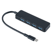 ナカバヤシ USB3.2 Gen1対応 TypeーC 4ポートハブ ブラック UH-C3454BK 1個