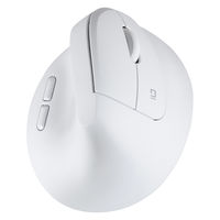 ナカバヤシ 無線静音 5ボタン BlueLED エルゴノミクスマウス ホワイト MUS-RKF251W 1個