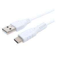 ナカバヤシ やわらかシリコン USB TypeーCケーブル 0.5m ホワイト USB-YCA05/WH 1個