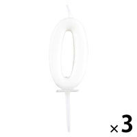 ナンバーキャンドル 0 数字 ろうそく パステル CM ケーキメイド 000DL-6000 1セット（1個×3） 誕生日 貝印