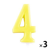 ナンバーキャンドル 4 数字 ろうそく パステル CM ケーキメイド 000DL-6004 1セット（1個×3） 誕生日 貝印