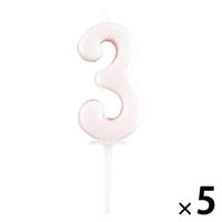 ナンバーキャンドル 3 数字 ろうそく パステル CM ケーキメイド 000DL-6003 1セット（1個×5） 誕生日 貝印