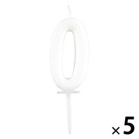 ナンバーキャンドル 0 数字 ろうそく パステル CM ケーキメイド 000DL-6000 1セット（1個×5） 誕生日 貝印